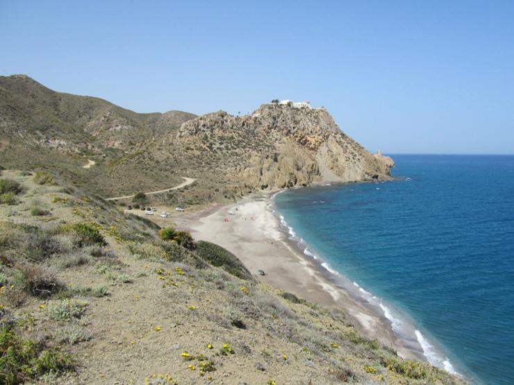 Overhead View of Playa El Sombrerico, Costa Almeria, South of Mojacar